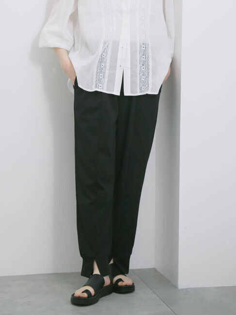 Samansa Mos2 blue「◎裏毛センタースリットパンツ」|その他|ブラック