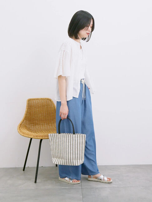 Samansa Mos2 blue「◎アソートリブタンク」|Tシャツ・カットソー|