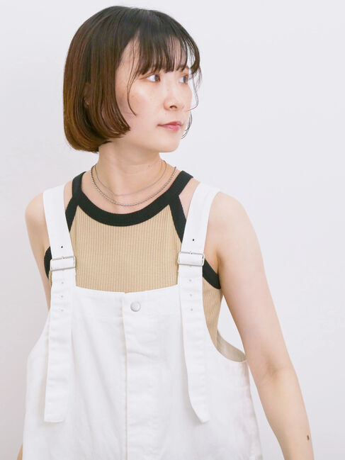 Samansa Mos2 blue「◎アメリカンスリーブタンク」|Tシャツ・カットソー|