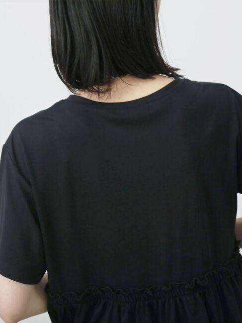 Samansa Mos2 blue「フリルチュニック」|Tシャツ・カットソー|