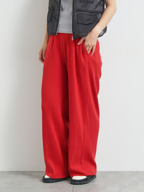 SM2「セルフカットリブパンツ」|その他|レッド