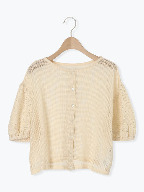 Samansa Mos2「前後2WAYメッシュレースカーディガン」|カーディガン|