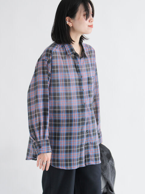 sm2rhythm「シアーチェックシャツ」|シャツ・ブラウス|