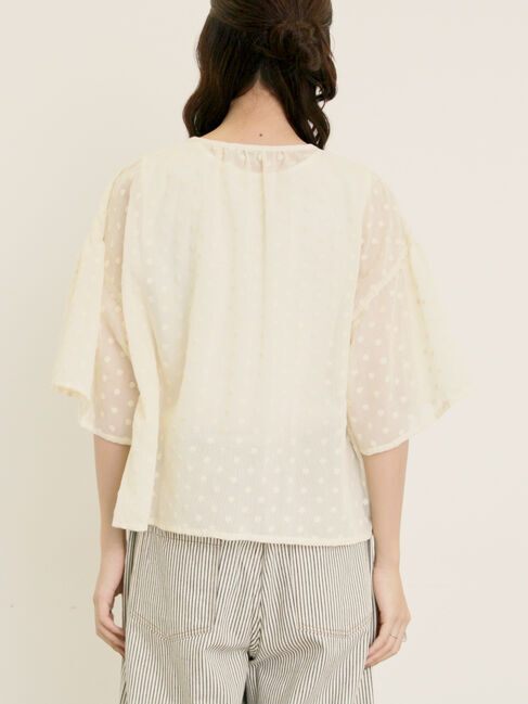 Samansa Mos2「シアー刺繍ブラウス」|シャツ・ブラウス|