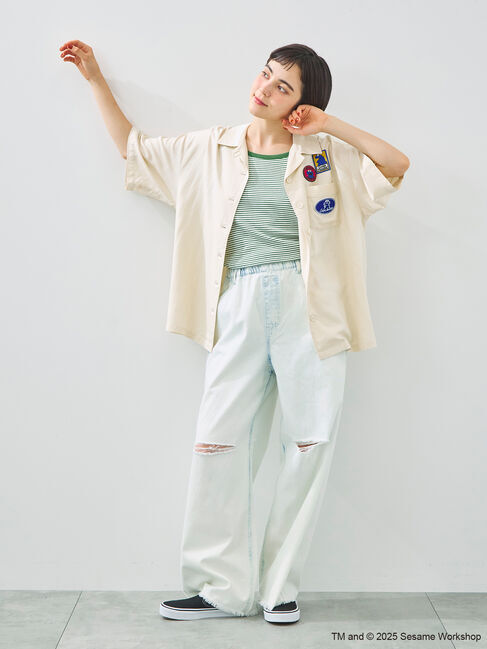 SM2「【SESAME STREET meets SM2】ワッペン付きボウリングシャツ」|シャツ・ブラウス|