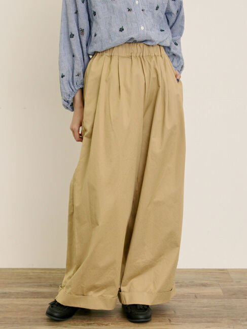 Samansa Mos2「ツイル裾ダブルワイドパンツ」|その他|