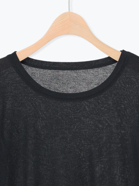 Samansa Mos2「袖シアー切替メローカットソー」|Tシャツ・カットソー|