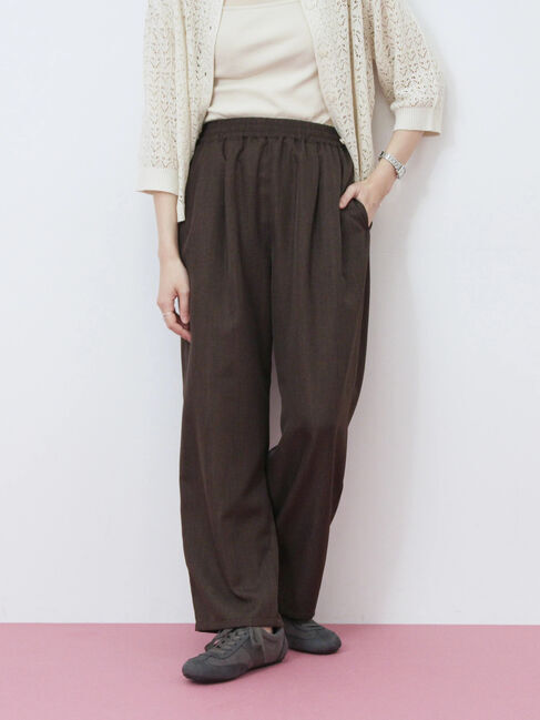 Samansa Mos2 blue「タックイージーパンツ」|その他|