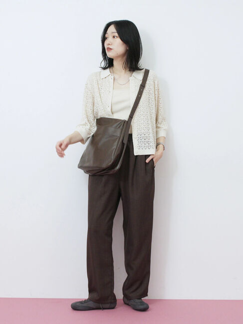 Samansa Mos2 blue「タックイージーパンツ」|その他|