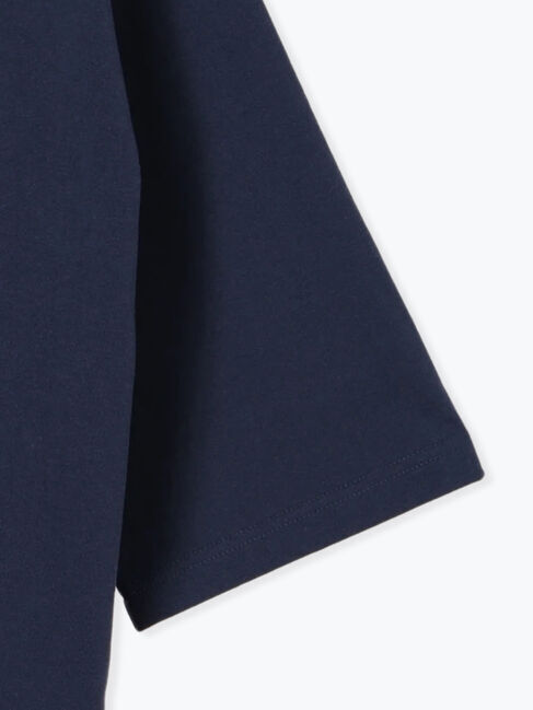 Samansa Mos2 blue「チェーン刺繍7分袖プルオーバー」|Tシャツ・カットソー|