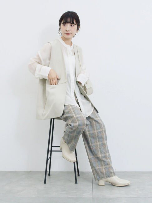 Samansa Mos2 blue「ダブルウエストアソートイージーパンツ」|その他|