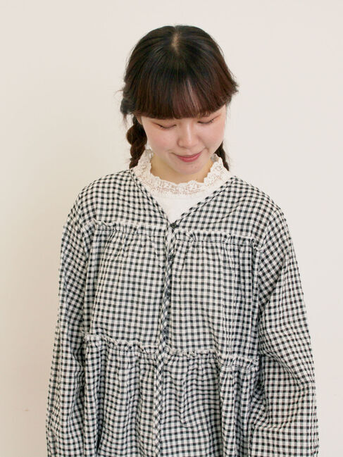 Samansa Mos2「◎サッカーチェックチュニック」|シャツ・ブラウス|