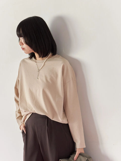 Samansa Mos2 blue「パール&チェーンミックスネックレス」|その他|