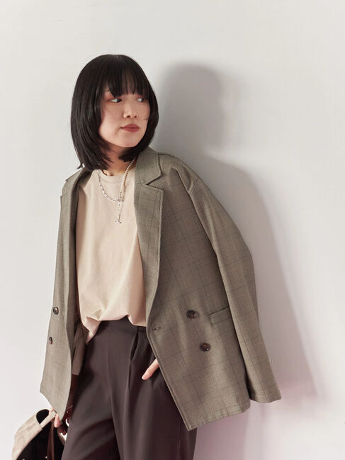 Samansa Mos2 blue「パール&チェーンミックスネックレス」|その他|