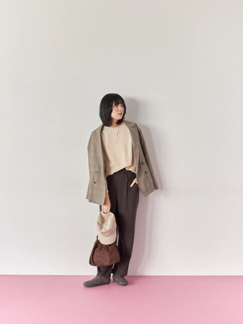 Samansa Mos2 blue「パール&チェーンミックスネックレス」|その他|