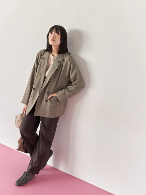 Samansa Mos2 blue「パール&チェーンミックスネックレス」|その他|