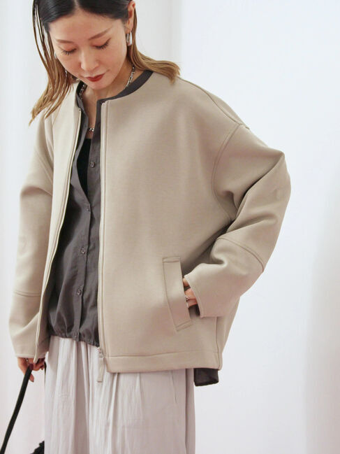 Samansa Mos2 blue「ダンボールクルーネックジャケット」|その他|