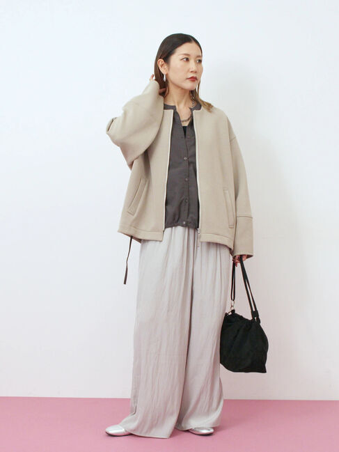 Samansa Mos2 blue「ダンボールクルーネックジャケット」|その他|