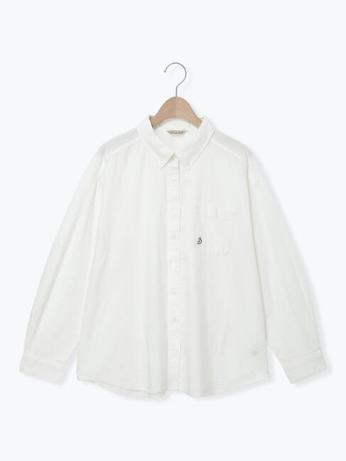 Samansa Mos2「ワンポイントロゴ刺繍シャツ」|シャツ・ブラウス|