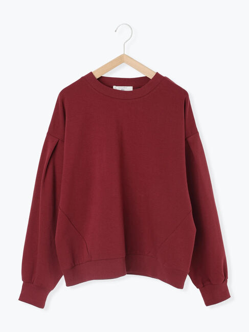 Samansa Mos2 blue「ポンチ袖タックプルオーバー」|Tシャツ・カットソー|