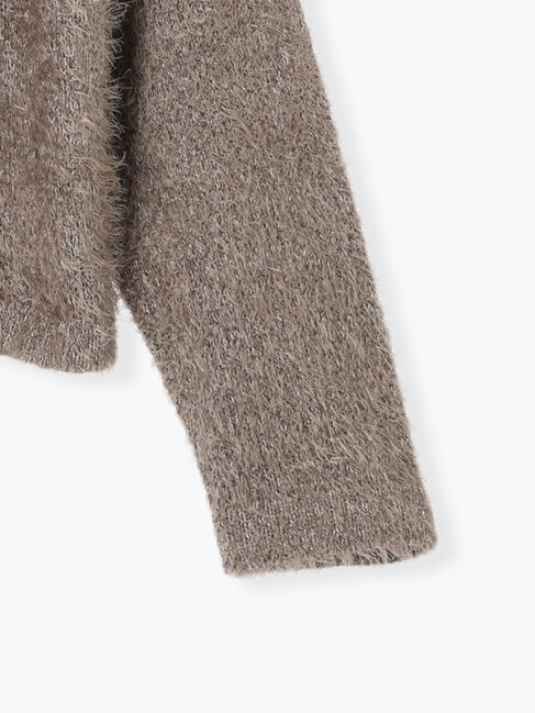 Samansa Mos2 blue「フェザーニットカーディガン」|カーディガン|