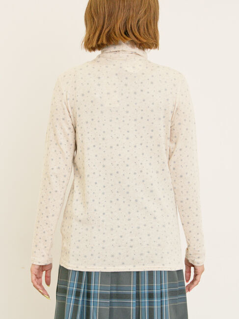 Samansa Mos2「【吸湿発熱】ベア天雪柄タートルネックインナー」|Tシャツ・カットソー|