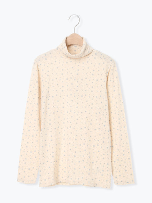 Samansa Mos2「【吸湿発熱】ベア天雪柄タートルネックインナー」|Tシャツ・カットソー|