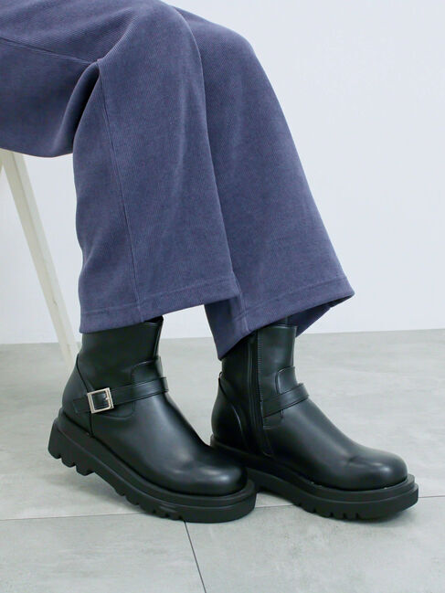 Samansa Mos2 blue「エンジニアブーツ」|ショートブーツ|