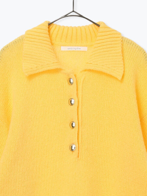 sm2rhythm「モヘヤライク衿付ニットプルオーバー」|ニット・セーター|