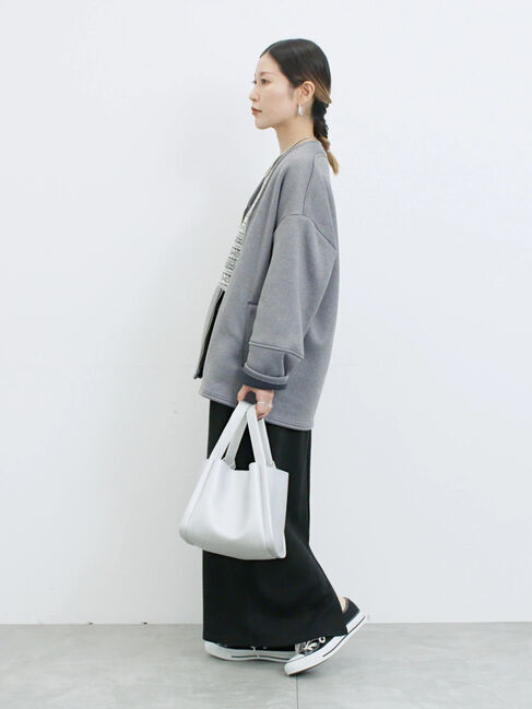 Samansa Mos2 blue「【マシンウォッシャブル】マルチスタイルボンディングブルゾン」|ブルゾン・スタジャン|