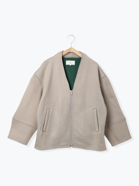 Samansa Mos2 blue「【マシンウォッシャブル】マルチスタイルボンディングブルゾン」|ブルゾン・スタジャン|