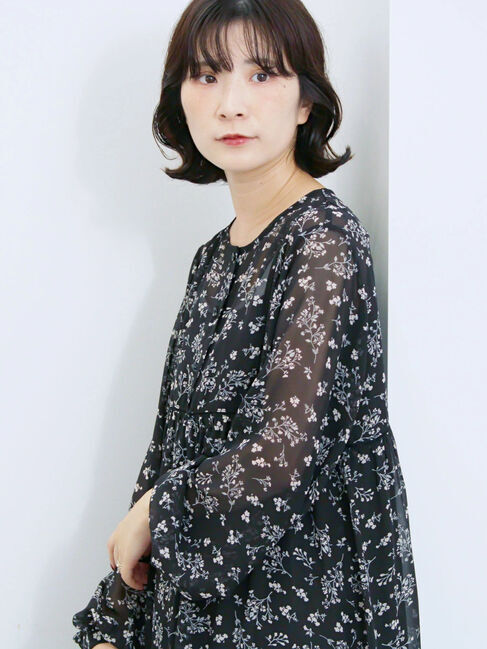 Samansa Mos2 blue「◎花柄ワンピース」|ワンピース|