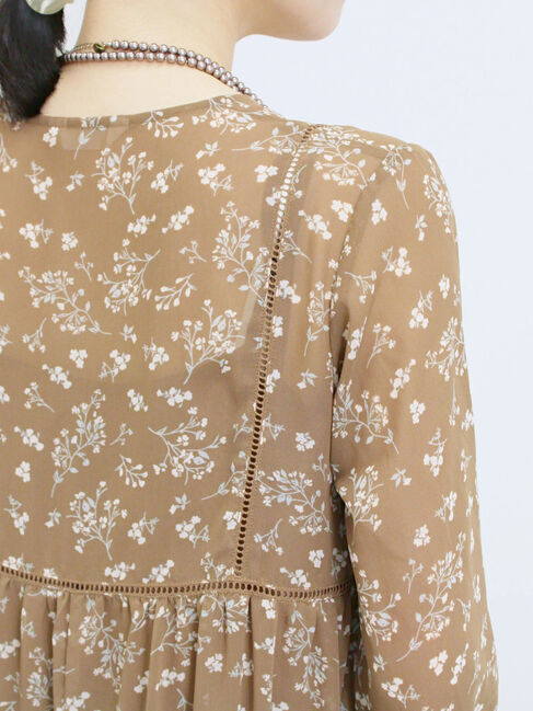 Samansa Mos2 blue「◎花柄ワンピース」|ワンピース|