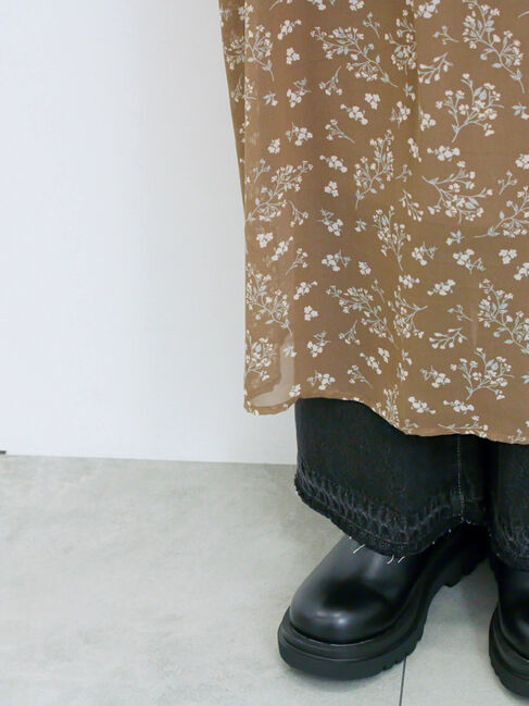 Samansa Mos2 blue「◎花柄ワンピース」|ワンピース|