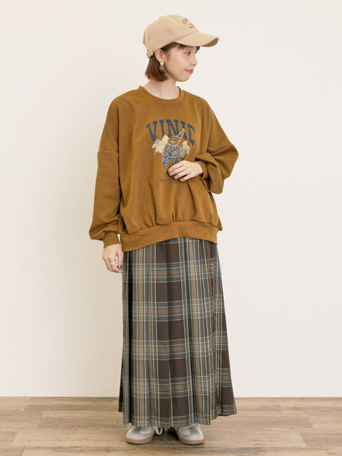 Samansa Mos2「プリントゆるスウェット」|Tシャツ・カットソー|