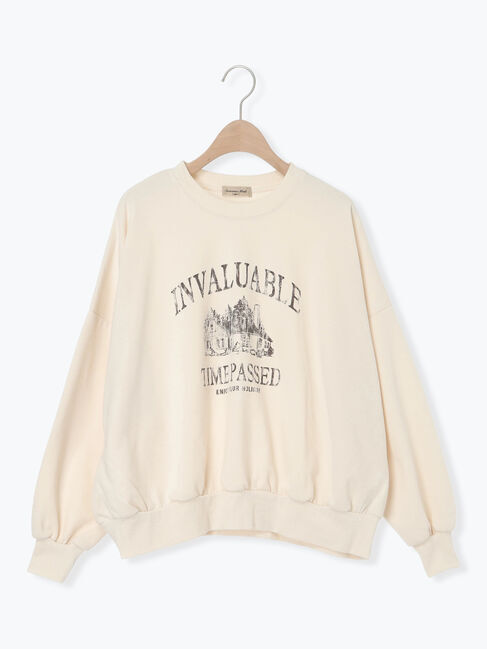 Samansa Mos2「プリントゆるスウェット」|Tシャツ・カットソー|