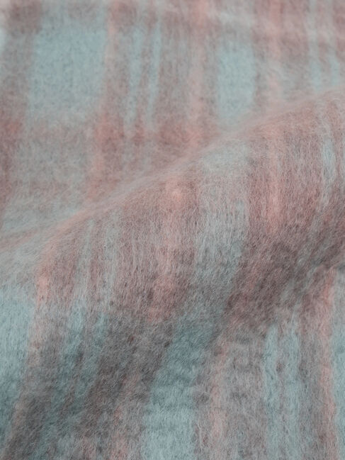 Samansa Mos2「【帯電防止/ウォッシャブル】太フリンジチェックマフラー」|その他|