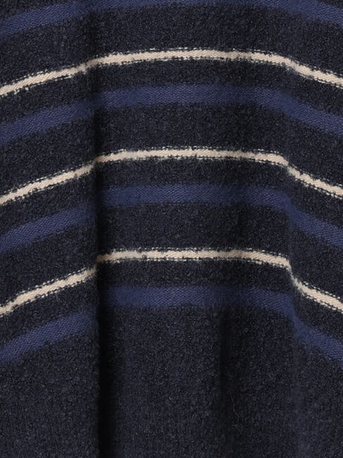 sm2rhythm「ボーダーブークレニットプルオーバー」|ニット・セーター|