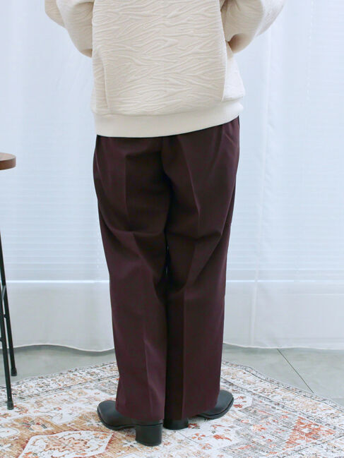 Samansa Mos2 blue「裏起毛ストレートパンツ」|その他|