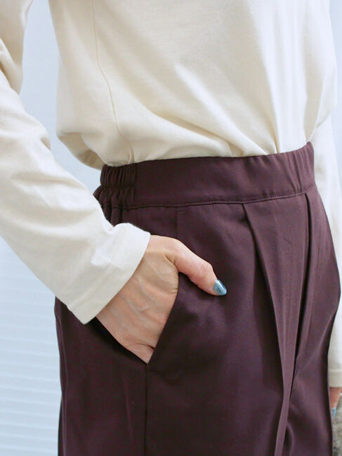 Samansa Mos2 blue「裏起毛ストレートパンツ」|その他|