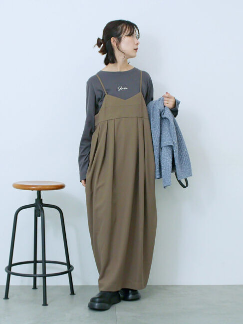 Samansa Mos2 blue「ワンポイント刺繍プルオーバー」|Tシャツ・カットソー|