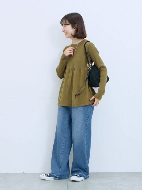 Samansa Mos2 blue「ストレートデニムパンツ」|その他|