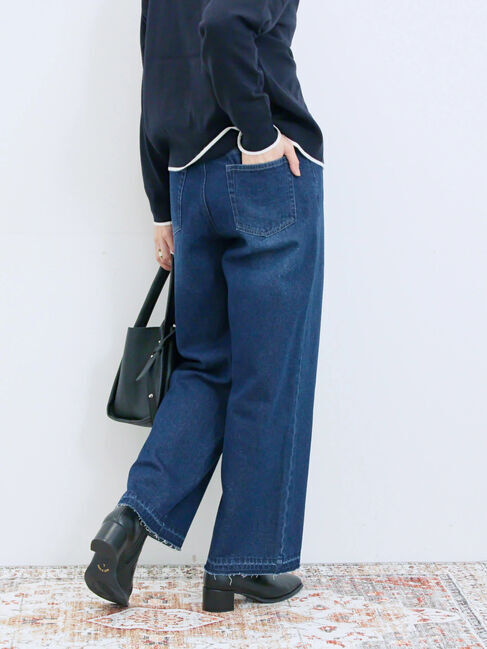 Samansa Mos2 blue「ストレートデニムパンツ」|その他|