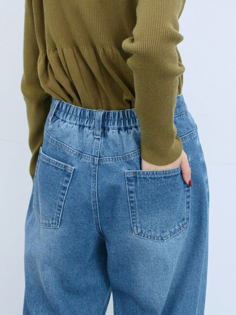 Samansa Mos2 blue「ストレートデニムパンツ」|その他|