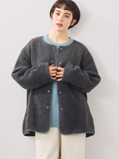 SM2「切替ボアジャケット」|その他|チャコールグレー