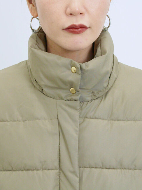 Samansa Mos2 blue「スタイルアップパデットコート」|その他|