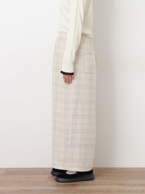 Samansa Mos2「【M/Lサイズ】チェック柄ワイドパンツ」|その他|