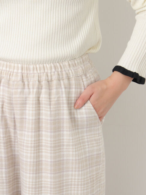 Samansa Mos2「【M/Lサイズ】チェック柄ワイドパンツ」|その他|