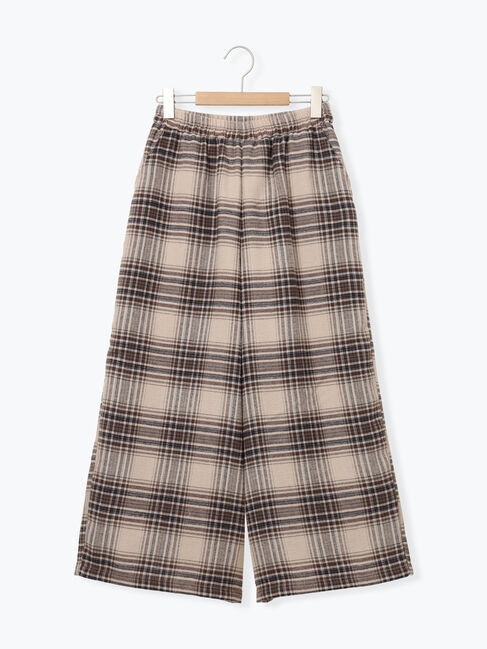 Samansa Mos2「【M/Lサイズ】チェック柄ワイドパンツ」|その他|