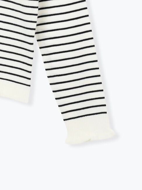 Samansa Mos2 blue「フリル衿ニットプルオーバー」|ニット・セーター|